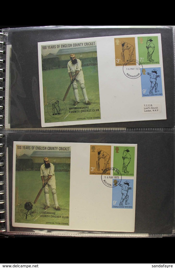 CRICKET 1968-79 COVERS COLLECTION Of Illustrated Special & First Day Covers Housed In Two Cover Albums, We See Covers Fr - Ohne Zuordnung