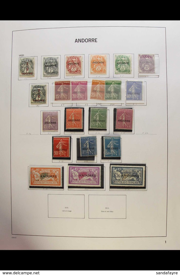 FRENCH POST OFFICES 1931-2010 Impressive Fine Mint Collection In A DAVO Printed Album, Includes 1931 Overprints On Franc - Other & Unclassified