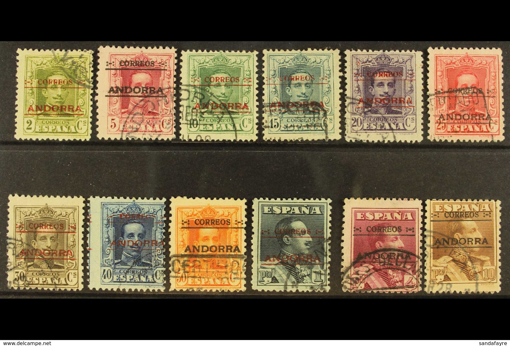 SPANISH 1928 Definitives, Complete Set, Mi 1/12, Fine Used (12). For More Images, Please Visit Http://www.sandafayre.com - Other & Unclassified