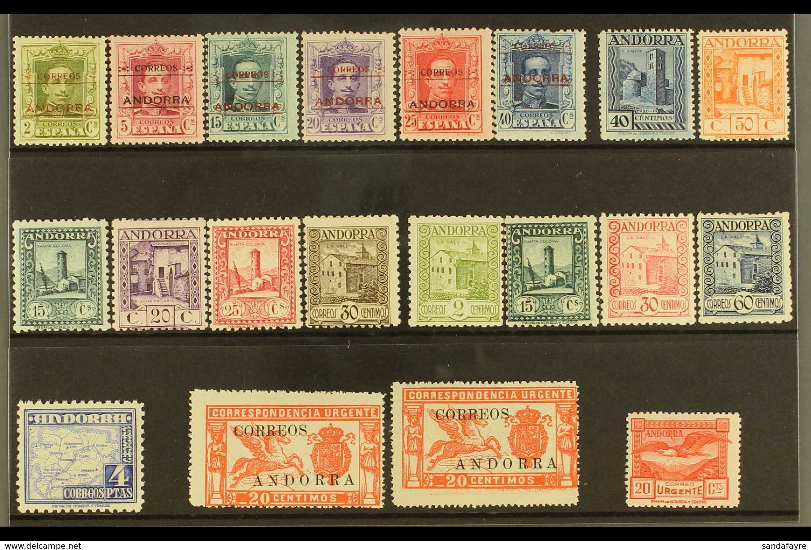 SPANISH 1928-1948 MINT GROUP On A Stock Card, Inc 1928 Opts Vals To 40c, 1929-37 Perf 11½ Vals To 30c Inc 15c, 1948-53 4 - Andere & Zonder Classificatie