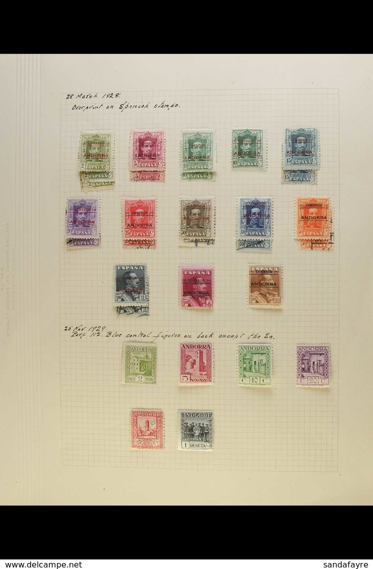 SPANISH 1928-48 MINT & USED COLLECTION On Pages Including 1928 Overprint Set Mint, Plus Used Values To 1pta, 1929 Contro - Andere & Zonder Classificatie