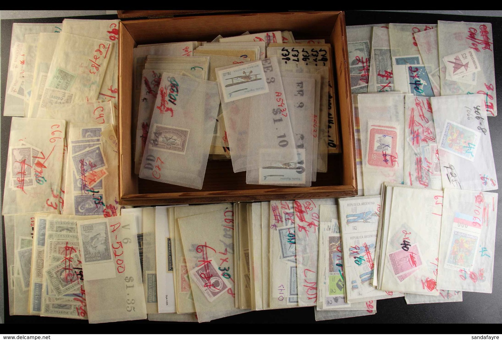 MAINLY NEVER HINGED MINT PACKETS HOARD. Chiefly 1930's-1970's Mostly Never Hinged Mint Stamps With Light Duplication Sor - Andere & Zonder Classificatie