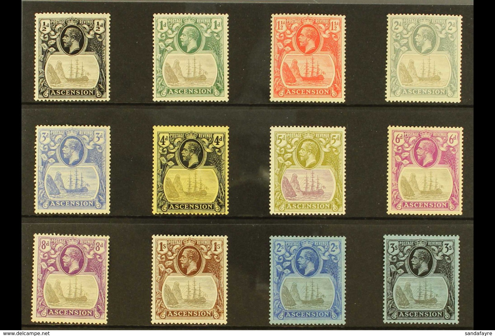 1924-33 Definitive "Badge Of St Helena" Set, SG 10/20, Fine Mint (12 Stamps) For More Images, Please Visit Http://www.sa - Ascensión