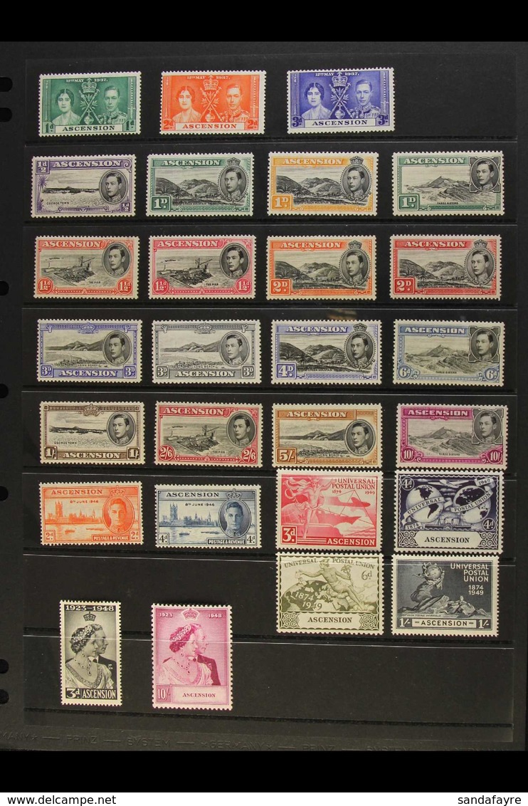1937-1953 KGVI PERIOD COMPLETE VERY FINE MINT A Delightful Complete Basic Run, SG 35 Through To SG 55. Fresh And Attract - Ascension (Ile De L')