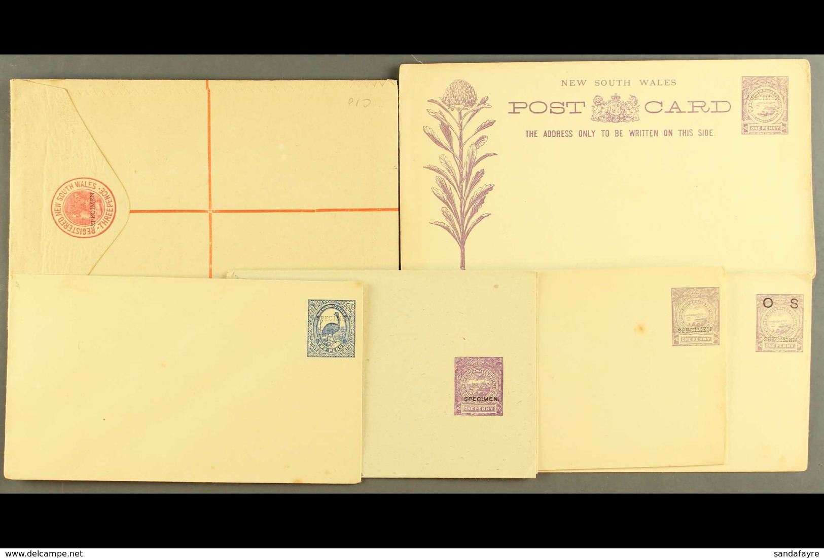 NEW SOUTH WALES POSTAL STATIONERY 1888-1894 All Different Unused Group, All With "SPECIMEN" Overprints, 1888 1d Card, 18 - Andere & Zonder Classificatie