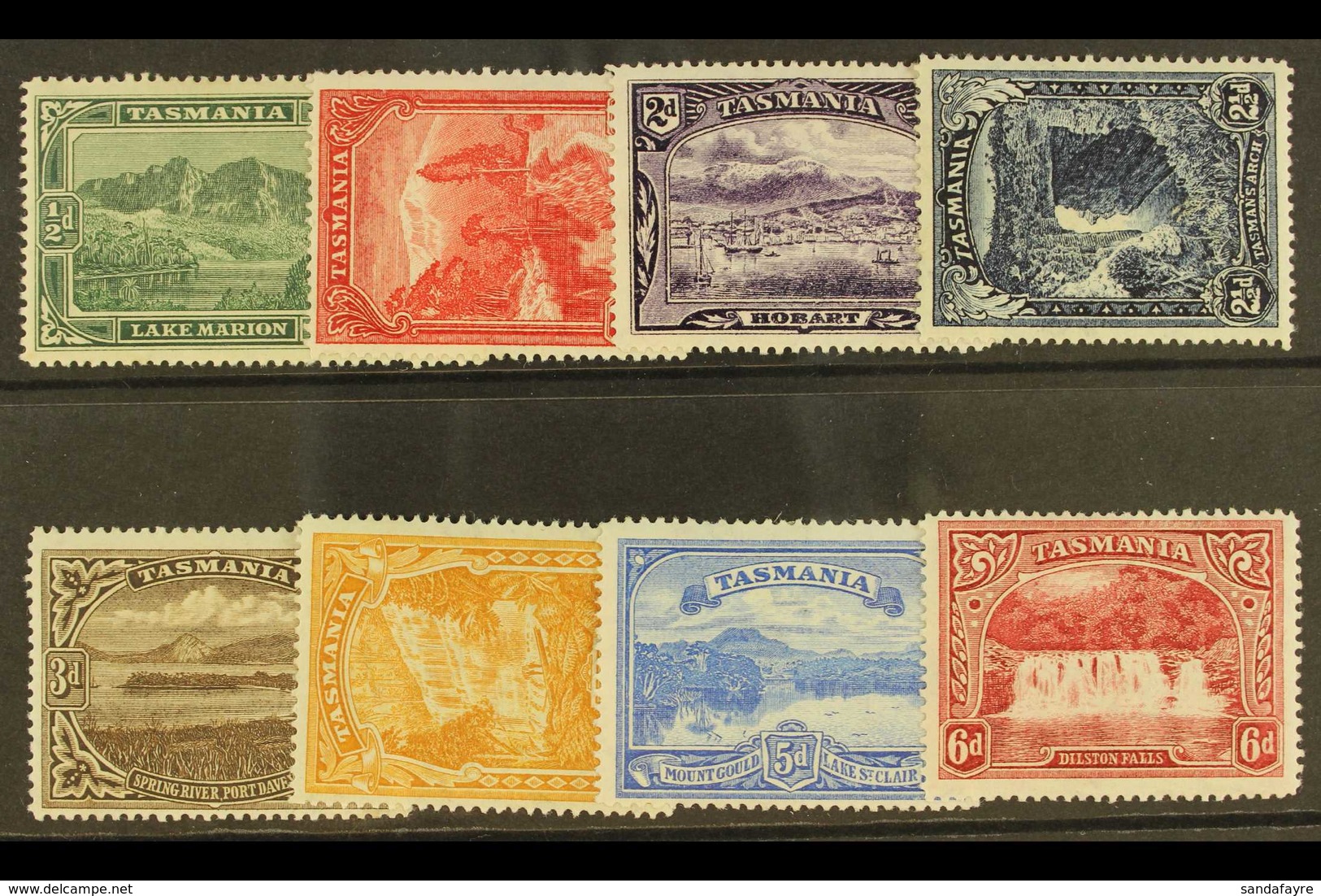 TASMANIA 1899-1900 Recess Pictorials Set, SG 229/236, Fine Mint. (8) For More Images, Please Visit Http://www.sandafayre - Sonstige & Ohne Zuordnung