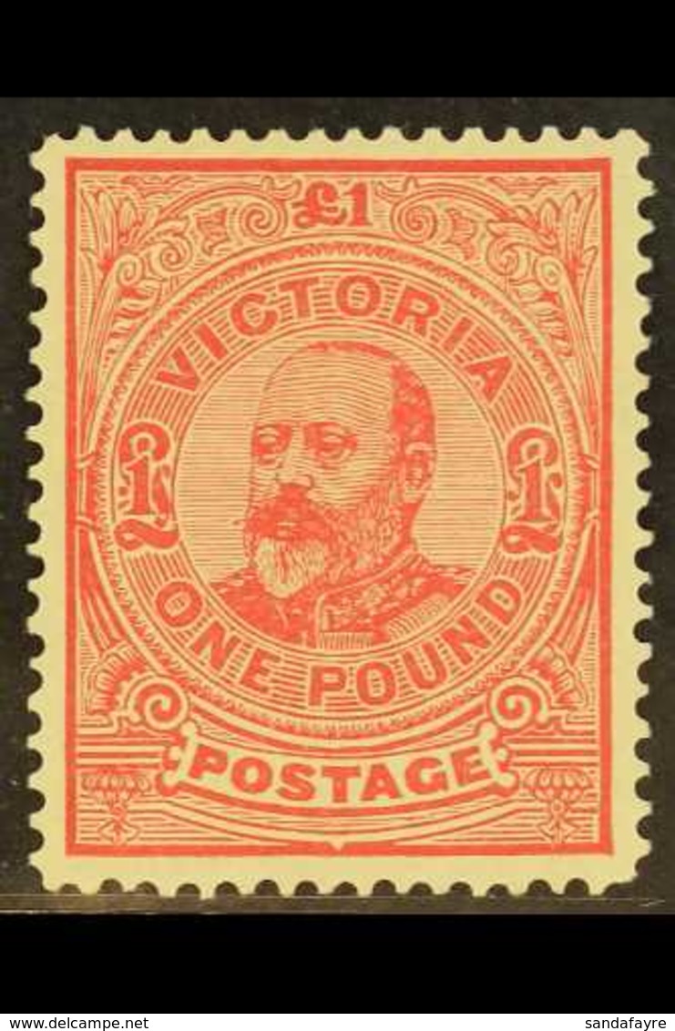 VICTORIA 1901-10 £1 Carmine-rose Perf 12½, SG 399, Fine Mint, Nice Centering, Very Fresh & Attractive. For More Images,  - Andere & Zonder Classificatie