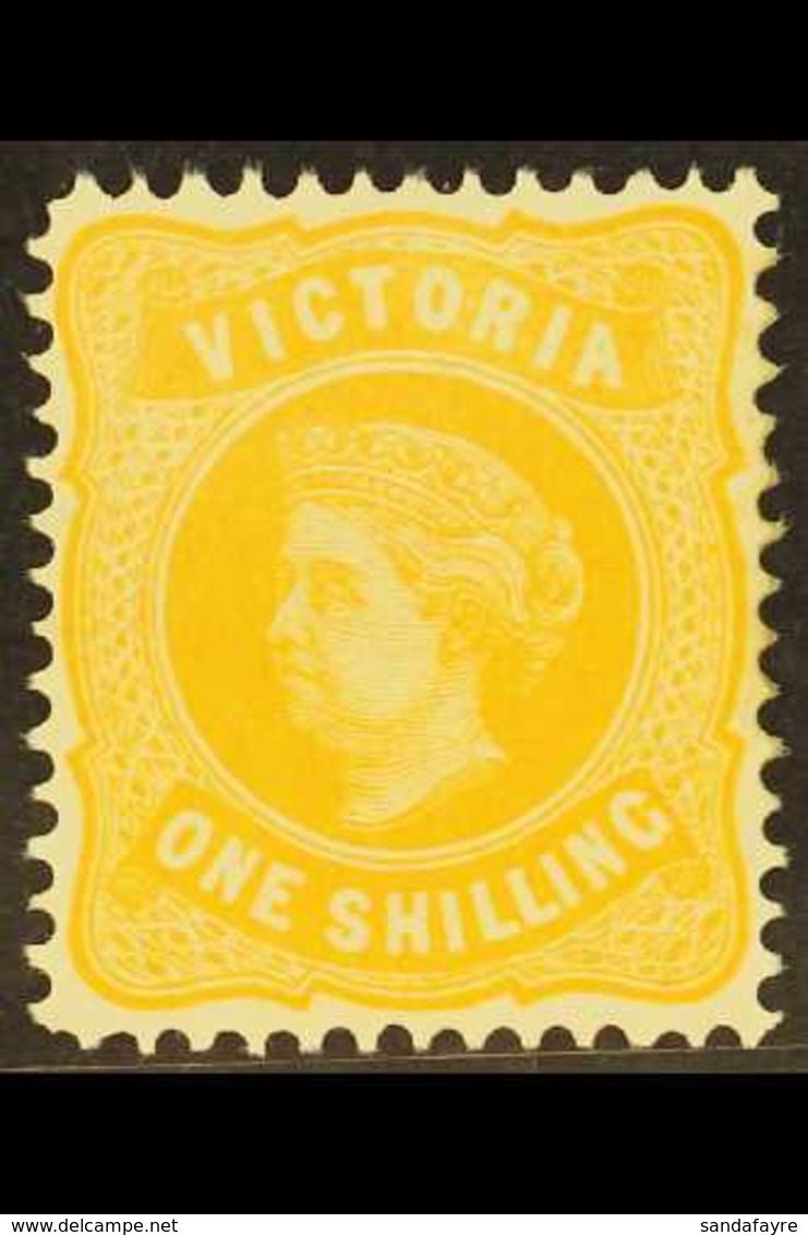 VICTORIA 1901 1s Yellow Re-issue, SG 381, Fine Mint, Very Fresh. For More Images, Please Visit Http://www.sandafayre.com - Andere & Zonder Classificatie