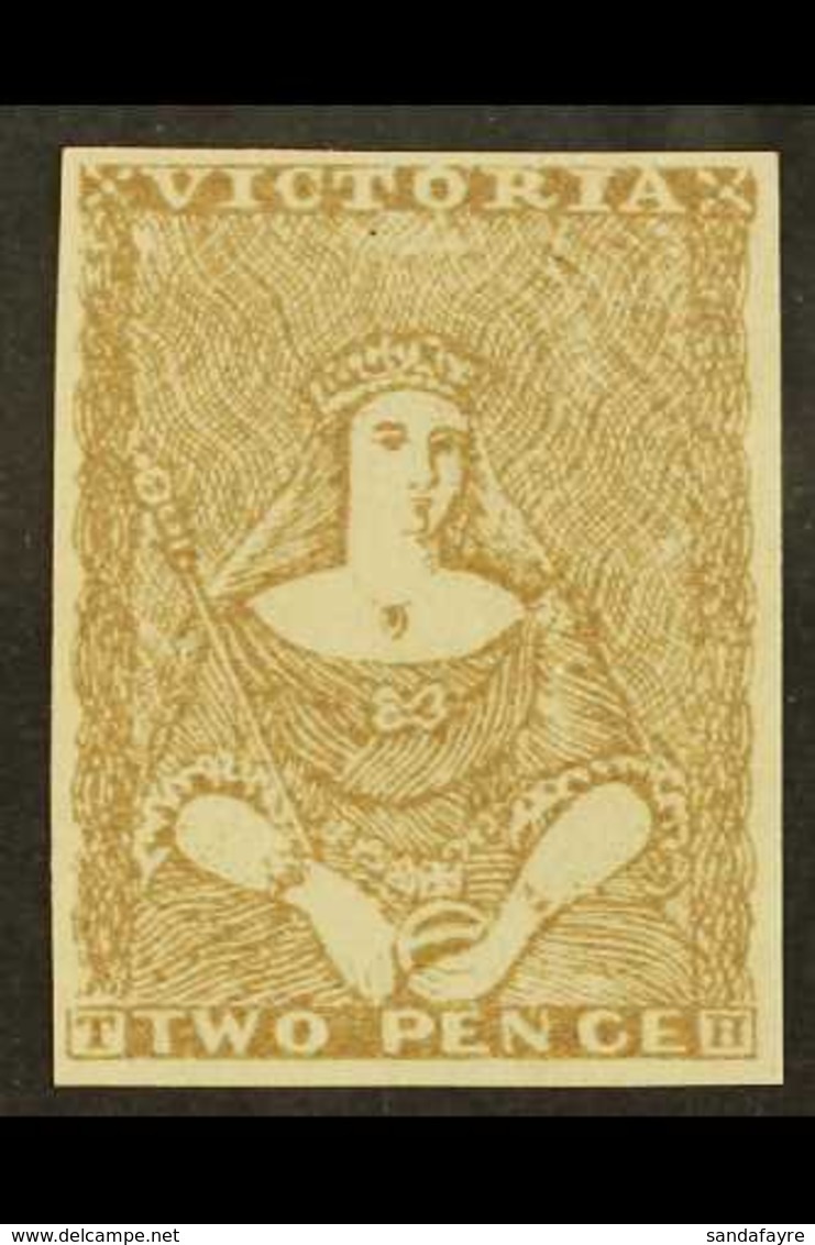 VICTORIA 2d Brown "Half Length" PROOF Imperf, 4 Clear Margins, Unused & Without Gum On Unwatermarked Paper For More Imag - Sonstige & Ohne Zuordnung