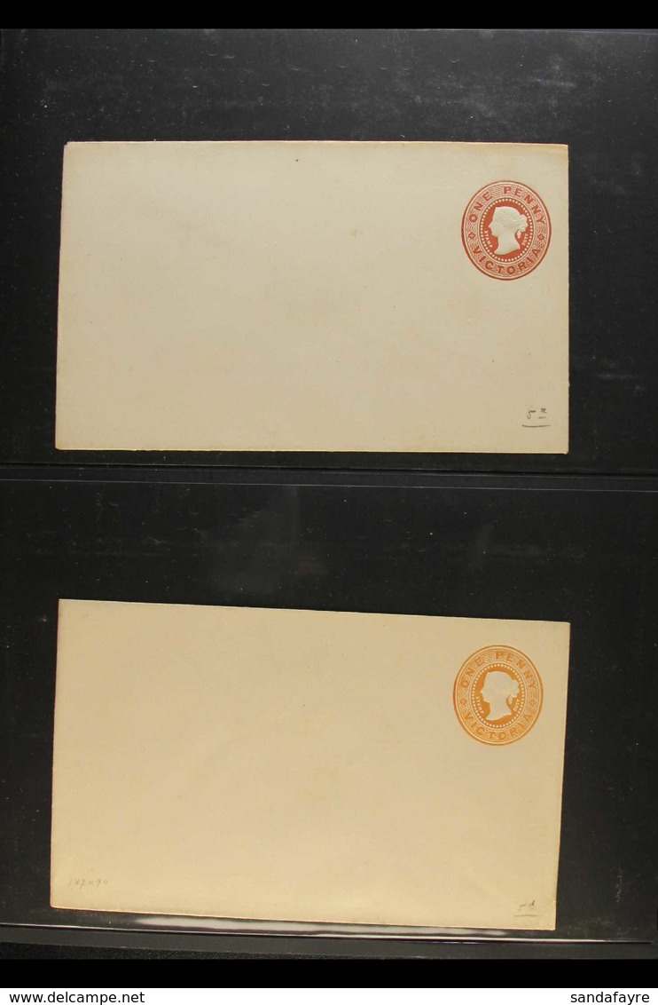 VICTORIA POSTAL STATIONERY (ENVELOPES) 1869-1892 Mostly All Different Unused Collection In An Album, Includes A Range Of - Andere & Zonder Classificatie