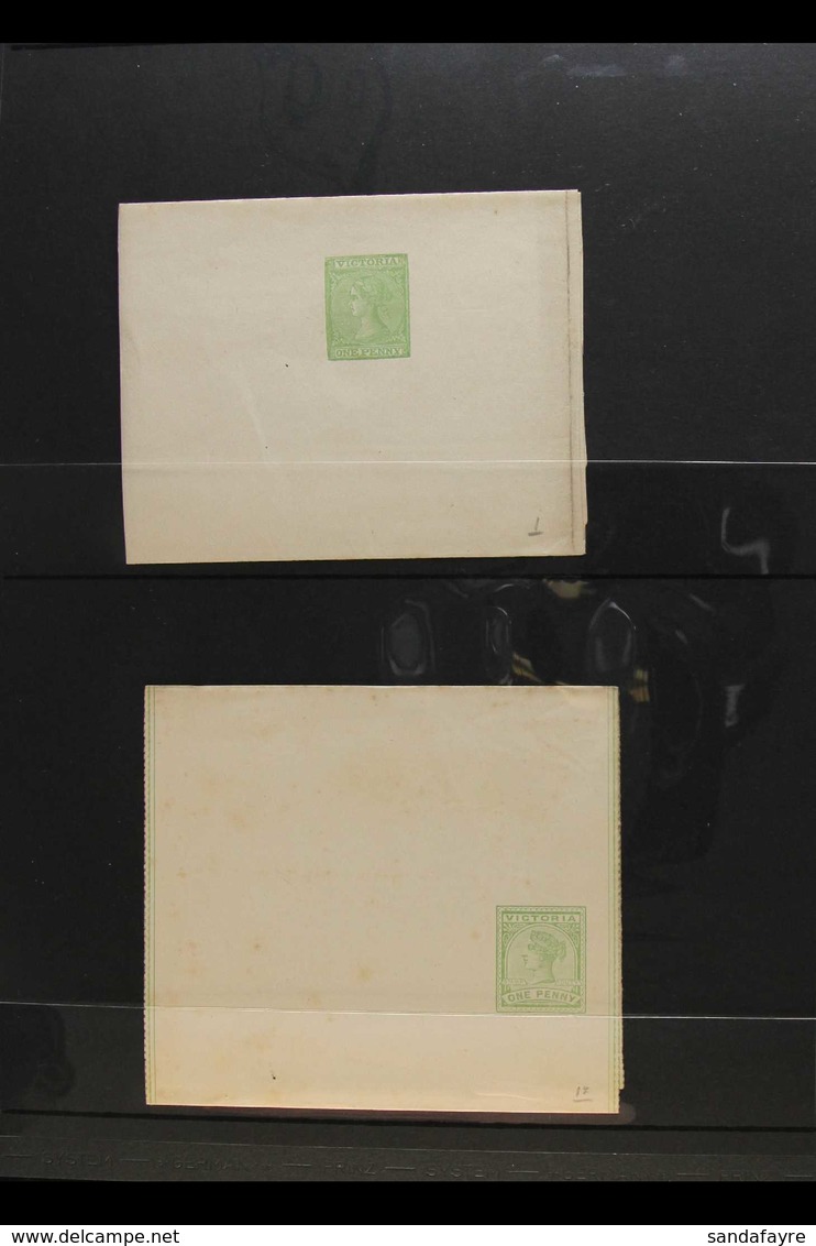 VICTORIA POSTAL STATIONERY (WRAPPERS) 1869-1904 Mostly All Different Unused Collection With A Good Range Of Types And Is - Other & Unclassified