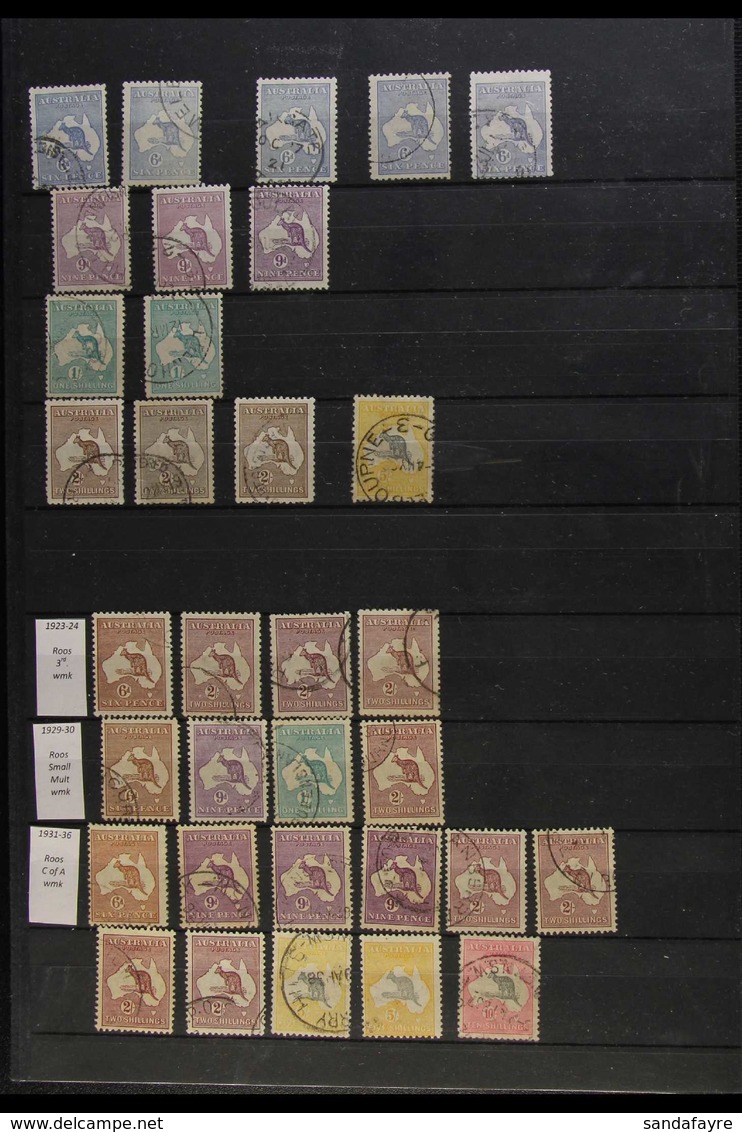1913-1936 FINE USED ROOS Attractive Collection With Some Duplication For Shades Etc. Note 1913-14 (1st Wmk) To 1s (3) In - Sonstige & Ohne Zuordnung