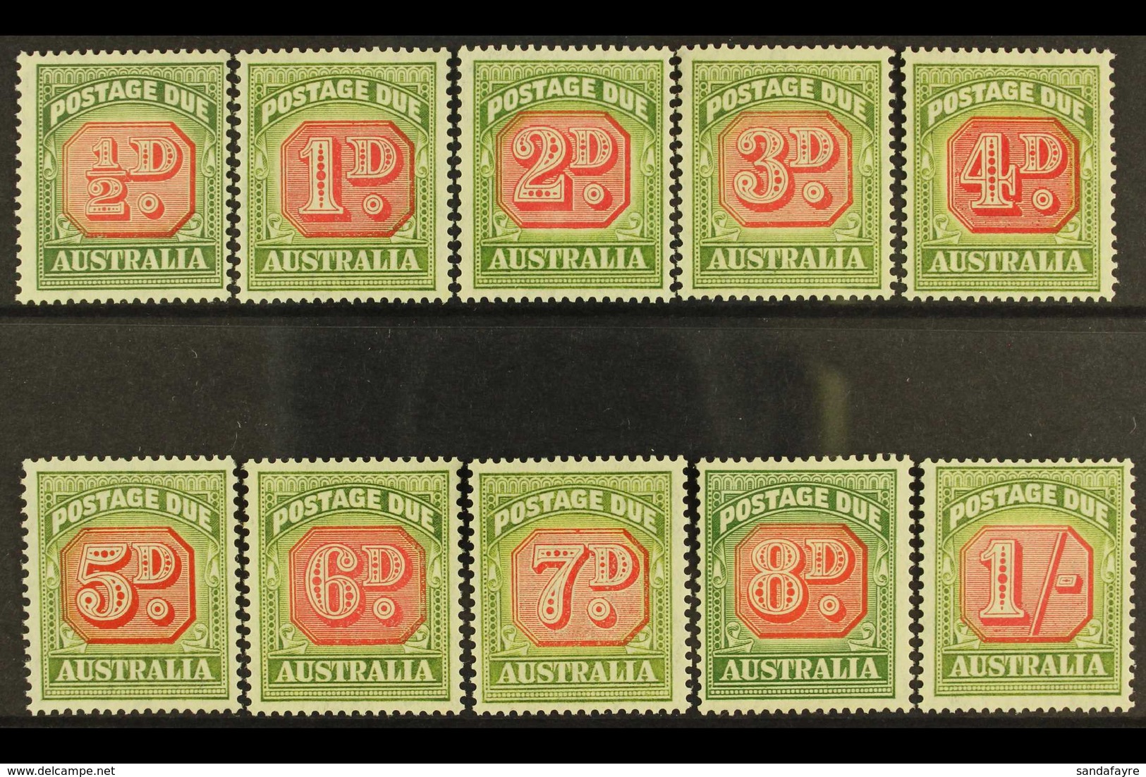 POSTAGE DUE 1946-57 Complete Set, SG D 119/28, Never Hinged Mint (10 Stamps) For More Images, Please Visit Http://www.sa - Sonstige & Ohne Zuordnung