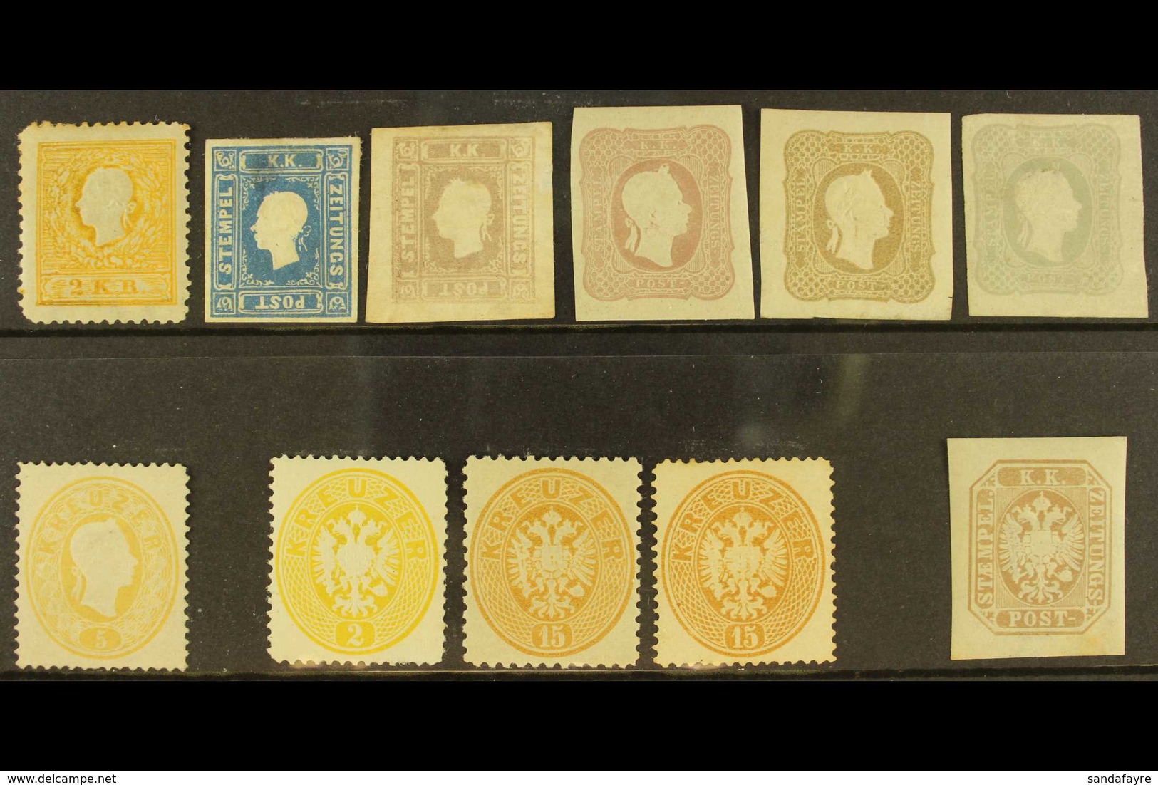 OFFICIAL REPRINTS. 1884-1894 All Different Mint Selection On A Stock Card, Some Identified & Signed By Sorani. Some With - Andere & Zonder Classificatie