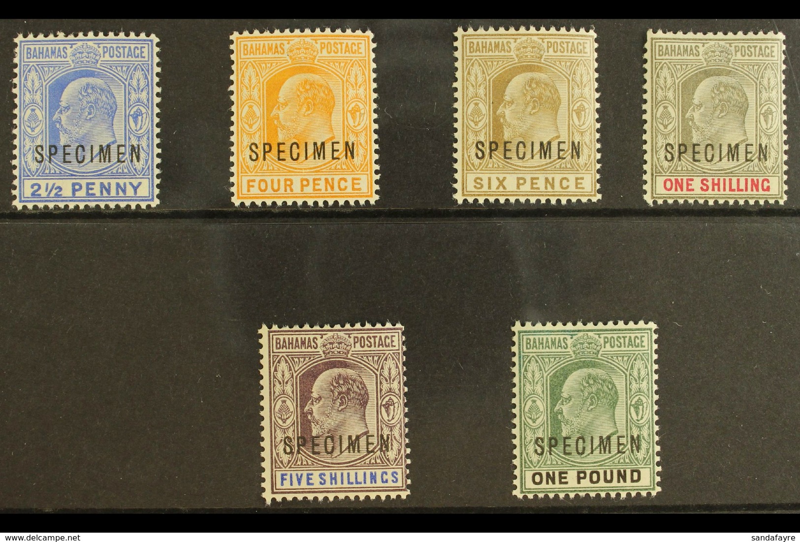 1902 Ed VII Set Complete (less 1d) Overprinted "Specimen", SG 63s/70s, Very Fine And Fresh Mint. (6 Stamps) For More Ima - Autres & Non Classés