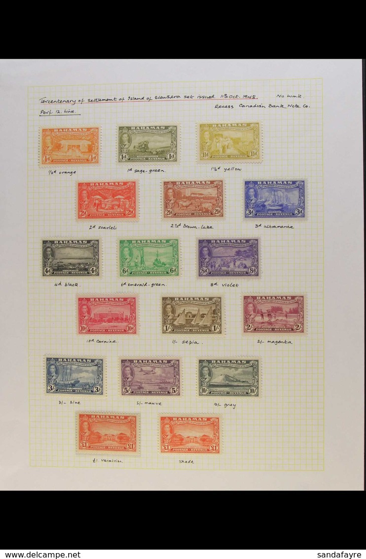 1938-49 VERY FINE MINT SETS. A Collection On Pages, Includes The 1948 Tercentenary Set Plus An Additional £1 Nhm, 1934 P - Autres & Non Classés