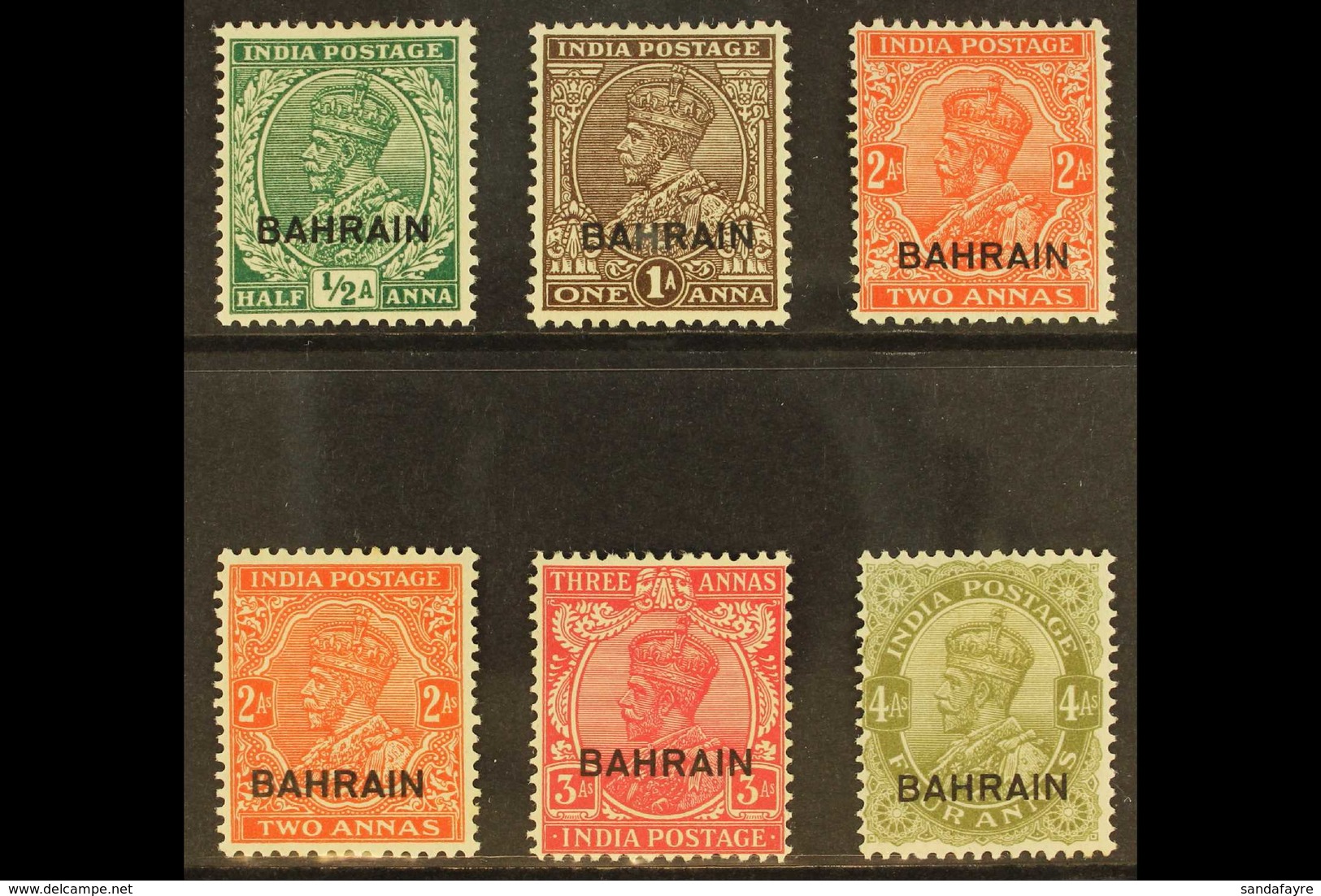 1934-7 Multi Star Wmk Definitive Set (inc Both 2a Die), SG 15/19, Very Fine Mint (6 Stamps) For More Images, Please Visi - Bahreïn (...-1965)