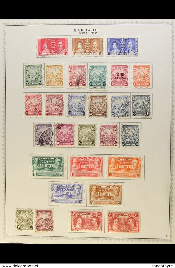 1861-1986 MINT / NHM AND USED COLLECTION A Useful Collection On Album Pages Which Includes QV Era "Britannia" To 1s (two - Barbados (...-1966)