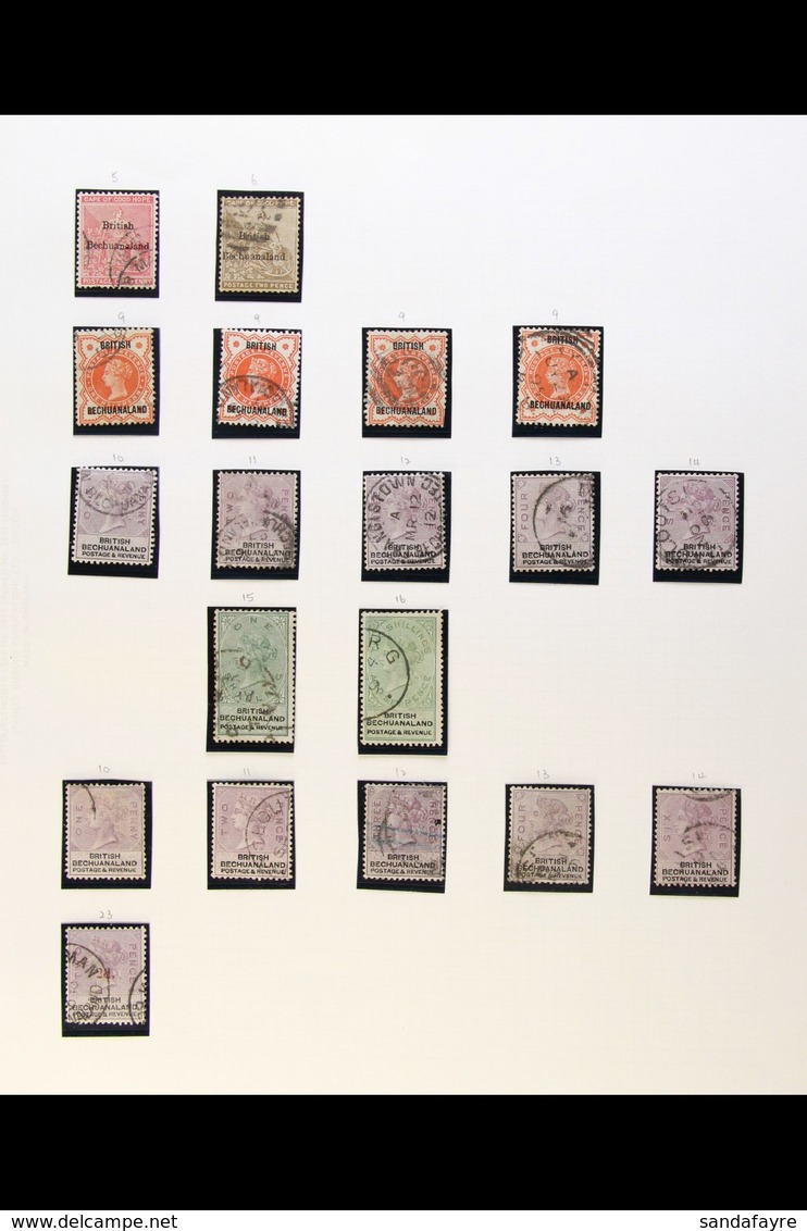 1885-1945 USED COLLECTION In Hingeless Mounts On Leaves, Inc 1888 Set To 2s, 1891 1d Opt, 1891-1904 Set, 1888 1d On 1d & - Other & Unclassified