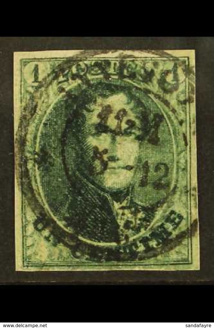 1861 1c Green (SG 12, COB 9, Michel 2 II), Very Fine Used With 'socked On The Nose' Cds Cancel, Four Good To Large Margi - Andere & Zonder Classificatie