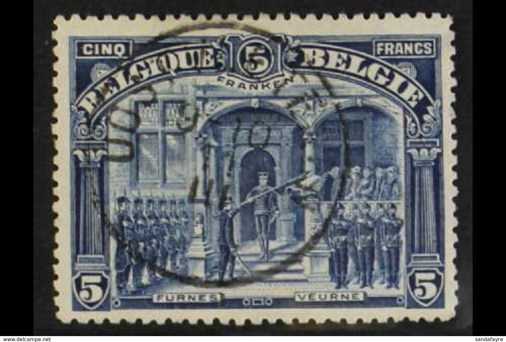 1915 5f Deep Blue 'FRANKEN' Perf 14 (SG 193, COB 147, Michel 127 A), Very Fine Cds Used, Fresh. For More Images, Please  - Andere & Zonder Classificatie