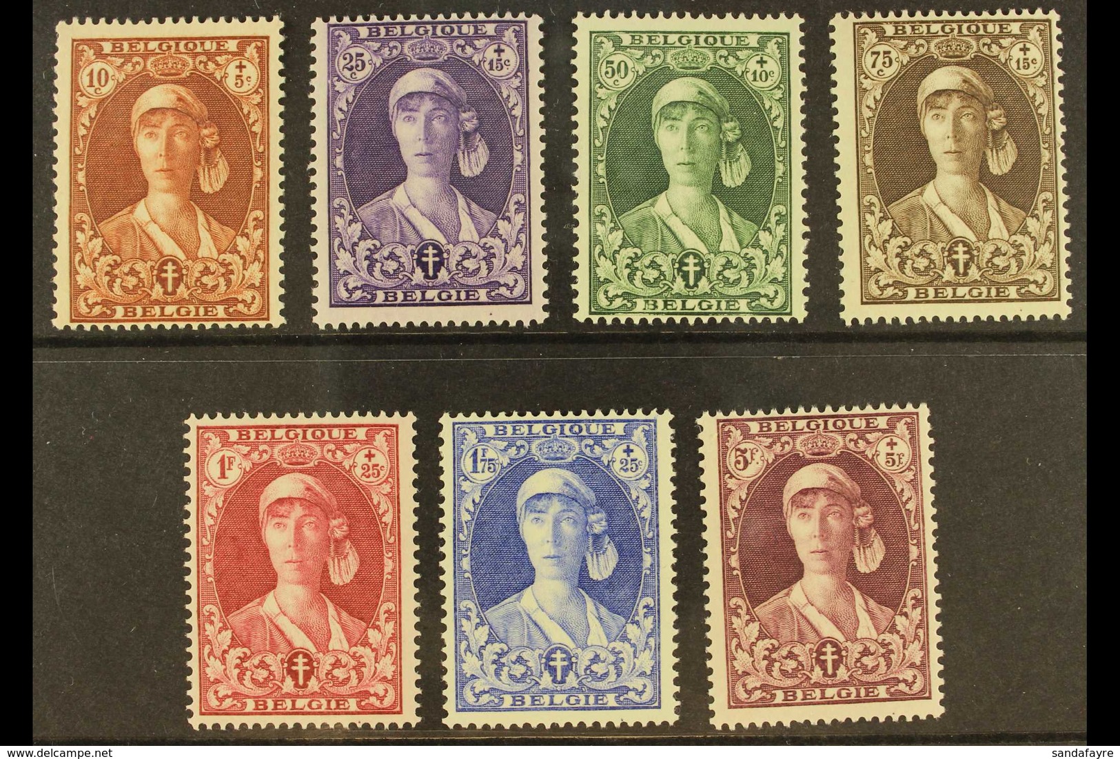 1931 Anti-tuberculosis Fund Complete Set (SG 593/99, COB 326/32, Michel 315/21), Never Hinged Mint, Fresh. (7 Stamps) Fo - Other & Unclassified