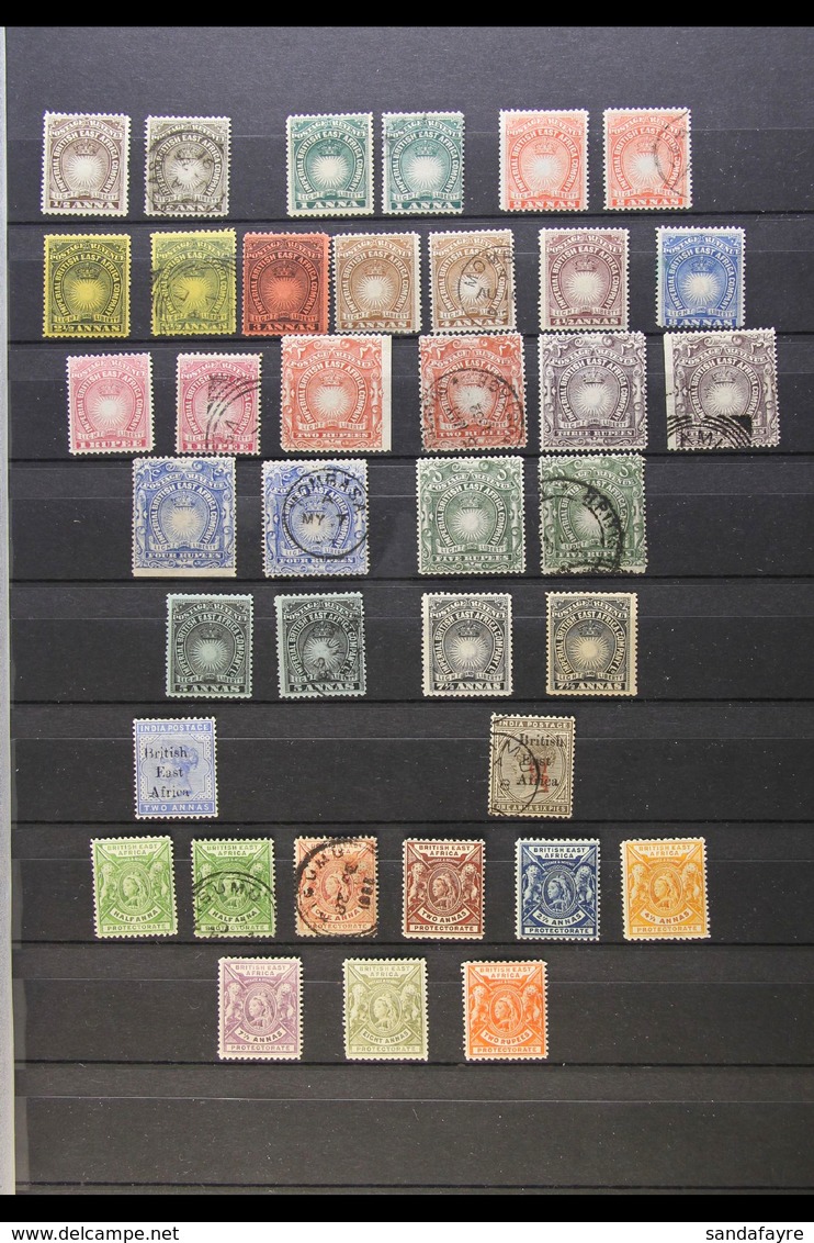 1890-1901 OLD TIME COLLECTION. A Mint & Used Collection, Presented On A Stock Page. Includes 1890 "Light & Liberty" Rang - British East Africa