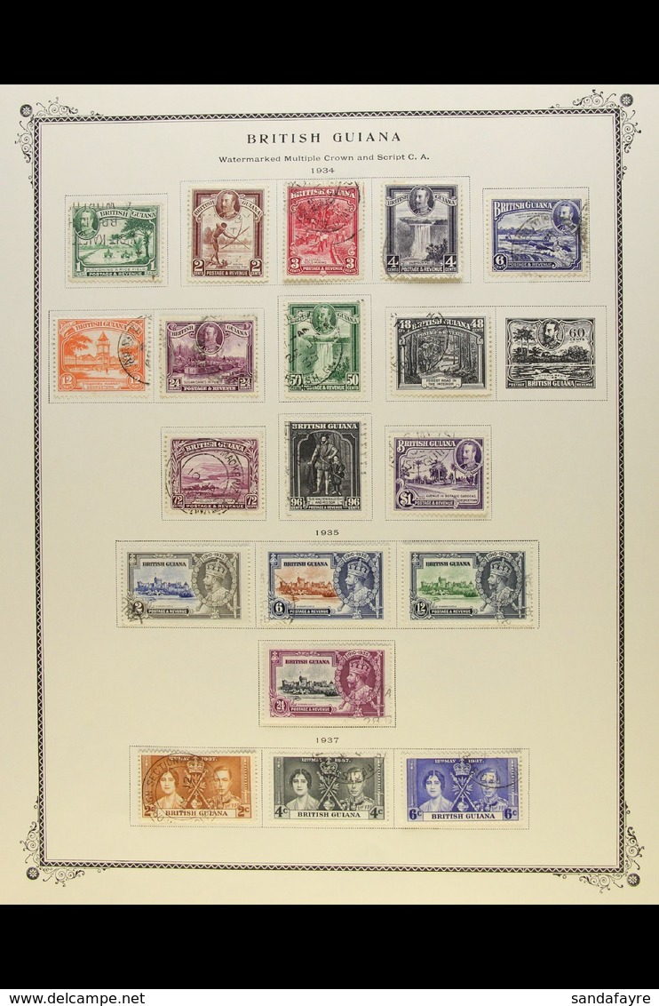 1900-1963 ALL DIFFERENT USED COLLECTION Presented Neatly On A Set Of Printed Pages. Includes 1900-03 Set To 48c, 1907-10 - Brits-Guiana (...-1966)