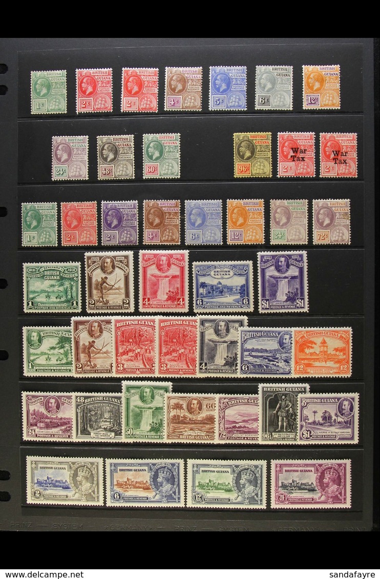 1913-35 MINT KGV COLLECTION. A Most Useful Collection Presented On A Stock Page, Inc 1913-21 Set (less 72c), 1921-27 Ran - Guyane Britannique (...-1966)