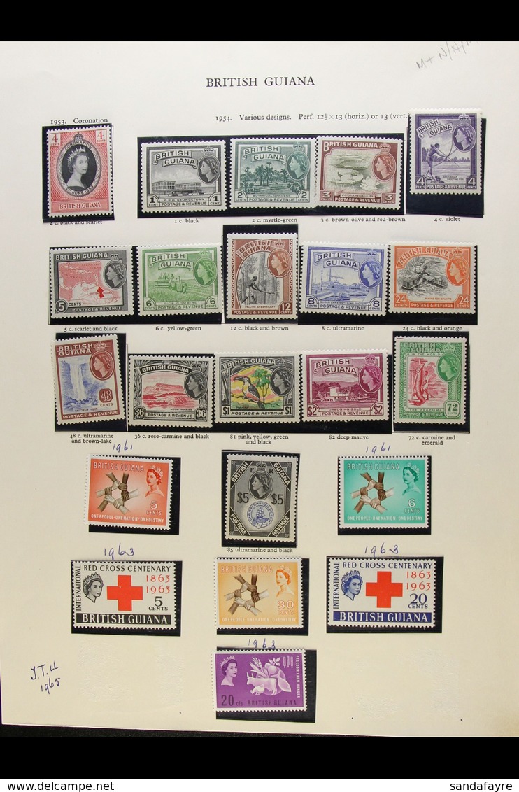 1953-1966 COMPLETE Never Hinged Mint & Very Fine Mint Complete Run From Coronation To Independence, SG 330/384. Lovely Q - Brits-Guiana (...-1966)