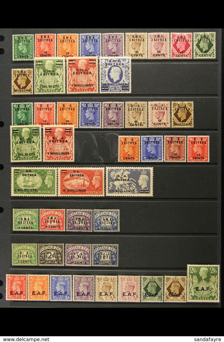 1942-1951 FINE MINT COLLECTION On Stock Pages, All Different, Inc ERITREA 1948-49 Set Mostly NHM, 1950 Most Vals To 5s,  - Italian Eastern Africa