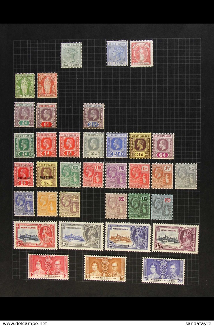 1883-1953 MINT COLLECTION Incl. A Few QV & KEVII Issues, KGV To 2s6d Value, 1935 Silver Jubilee Set, KGVI Basic Sets Com - Britse Maagdeneilanden