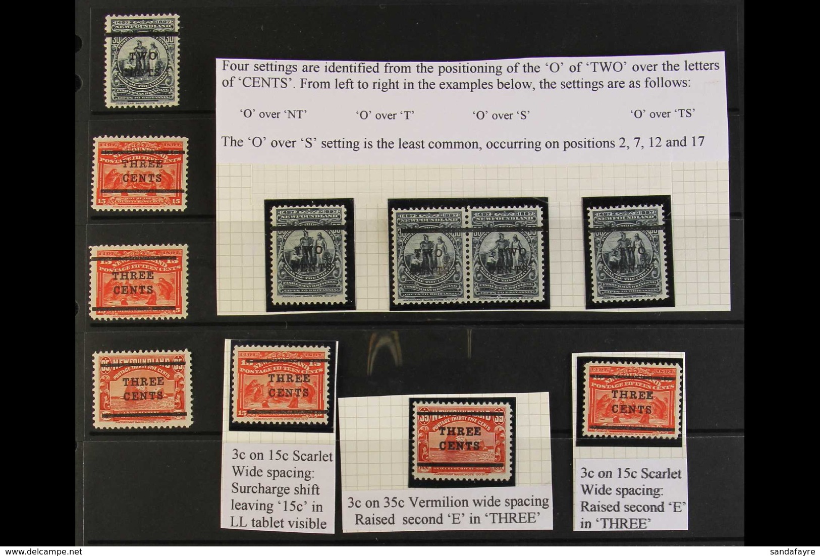 1920 SURCHARGES A Fine Mint Study Collection, With 2c On 30c (4, Incl. The Four Setting Types Incl. Scarce "O" Over "S") - Andere & Zonder Classificatie