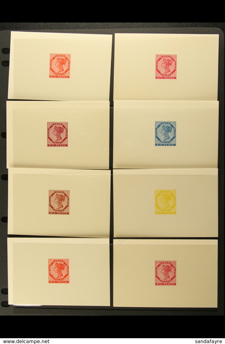 1861 REPRINTED DIE PROOFS. A Spectacular Complete Group Of Reprinted Die Proofs On Thick Card Bearing Impressions Of The - Andere & Zonder Classificatie