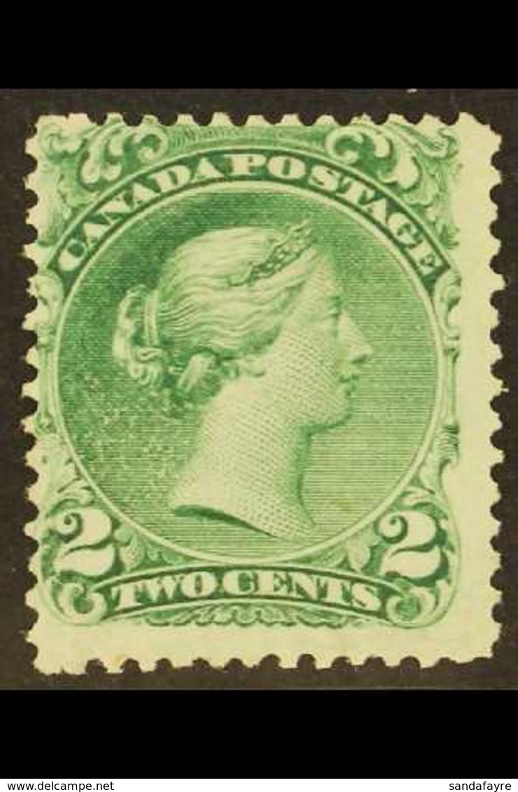 1868-71 2c Pale Emerald Green Large Queen, SG 57a, Fresh Unused. For More Images, Please Visit Http://www.sandafayre.com - Andere & Zonder Classificatie