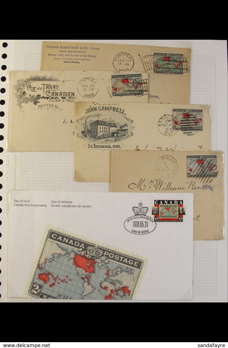 1898 IMPERIAL PENNY POSTAGE Group Of Covers Used In 1899 Incl. "John Campbell" Engraved Advert Envelope, Also 1998 100th - Other & Unclassified