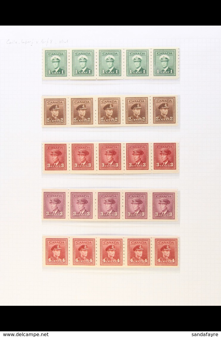 1942-48 WAR EFFORT ISSUES An Extensive Mint And Used Collection On Album Pages, Includes The Complete Set Of 14 Mint, Im - Andere & Zonder Classificatie