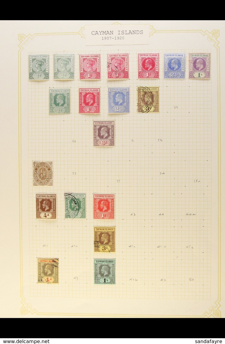 1900-1950 MINT & USED COLLECTION On Leaves, Inc (all Mint) 1900 ½d (x2) & 1d, 1905 1d & 2½d, 1907 1s, 1907-09 To 6d, 191 - Kaaiman Eilanden