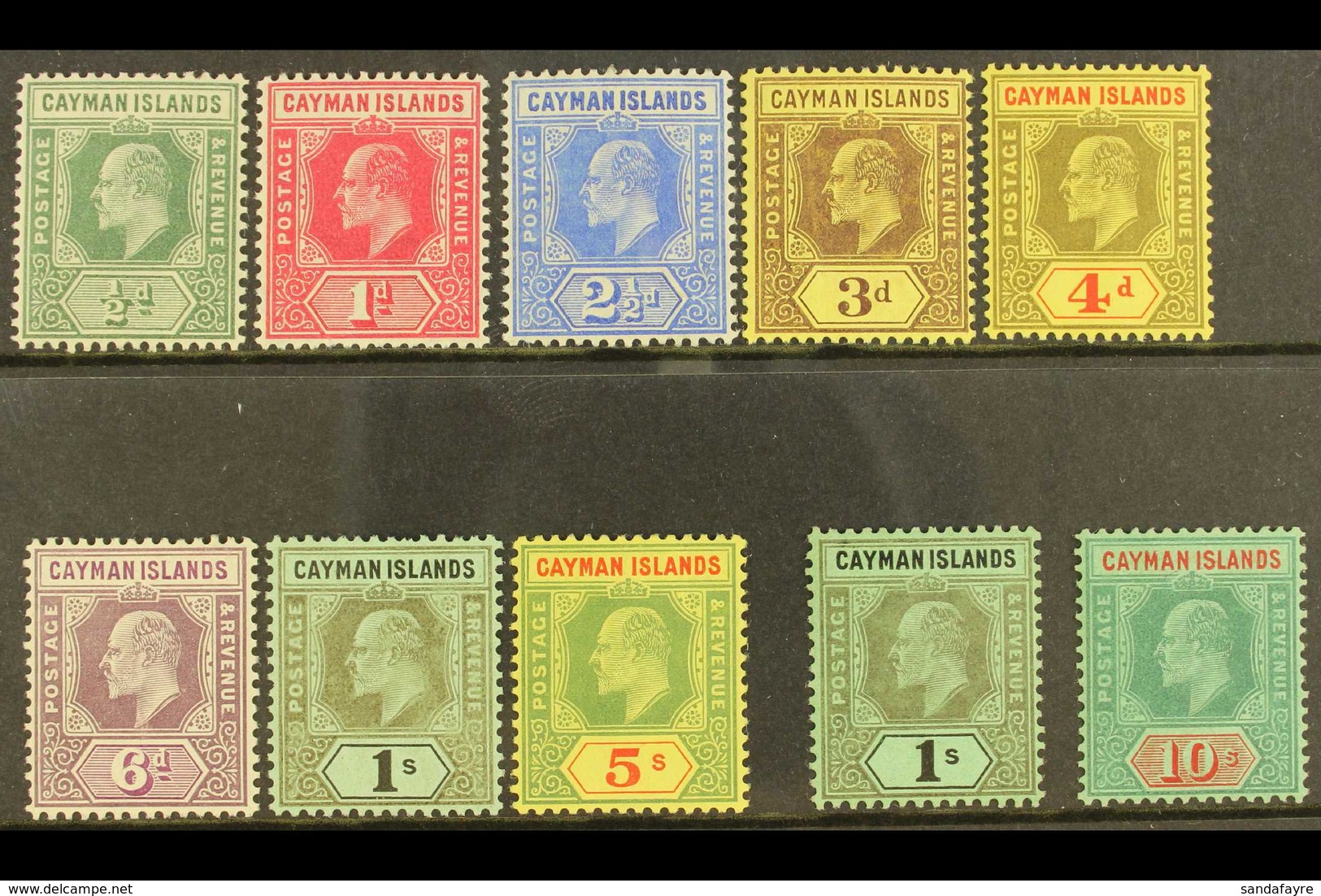 1907-09 KEVII Complete Set, SG 25/34, Fine Mint, Very Fresh. (10 Stamps) For More Images, Please Visit Http://www.sandaf - Cayman Islands