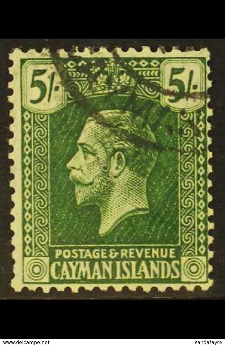 1921-26 5s Deep Green & Pale Yellow, SG 64a, Fine Cds Used For More Images, Please Visit Http://www.sandafayre.com/itemd - Cayman Islands