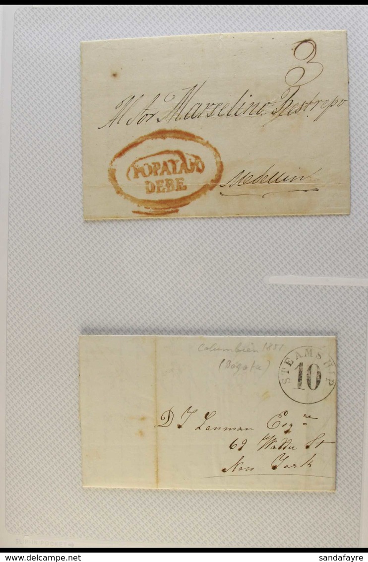 1837-1950's FASCINATING POSTAL HISTORY COLLECTION. An Attractive & Particularly Interesting Collection Of Commercial Cov - Colombia