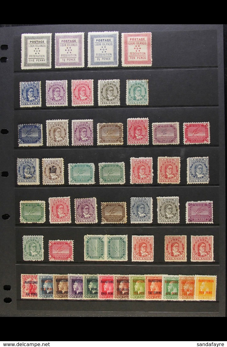 1892-1919 ALL DIFFERENT MINT COLLECTION Neatly Presented On A Stock Page, Includes 1892 Federation Complete Set, 1893-19 - Cookeilanden