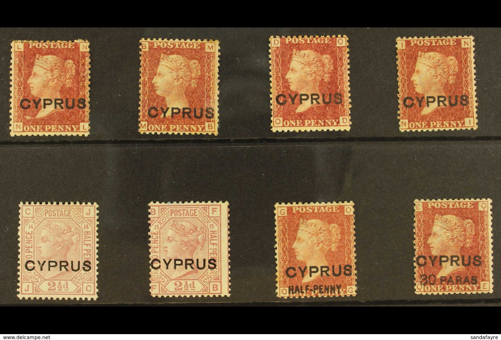 1880-81 GB Overprinted All Different Mint Selection. With 1d (SG 2) Plates 205, 215, 216 & 217; 2½d (SG 3) Both Plates;  - Sonstige & Ohne Zuordnung