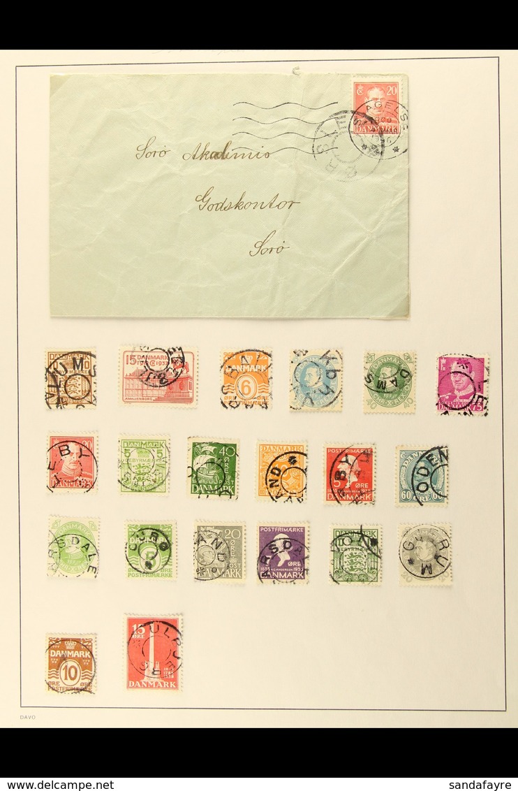 CHOICE CANCELLATIONS. An Album Page With Stamps Selected For Pretty Undated, Double- Ring 'socked On The Nose' Handstamp - Andere & Zonder Classificatie