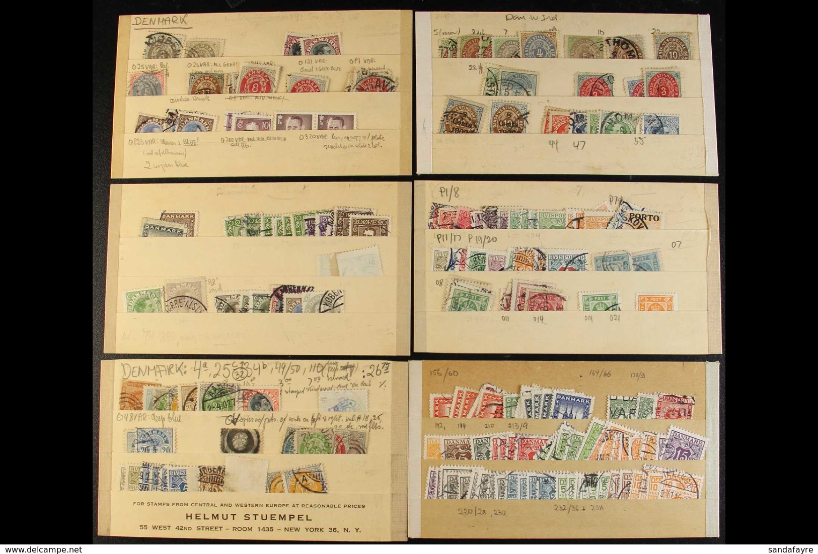 FASCINATING RANGES ON OLD MANILA STOCKLEAVES AND STOCK CARDS Mostly Pre-1950 Used, From 1854-63 4sk (at Least 8), With S - Andere & Zonder Classificatie