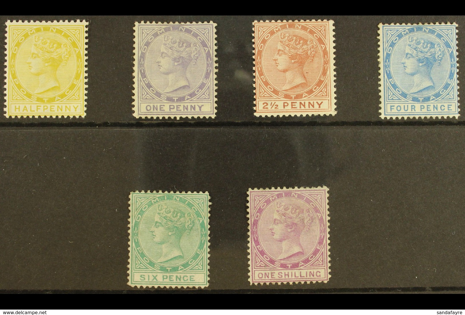 1877-79 CC Watermark Set, SG 4/9, Fine Mint (6 Stamps) For More Images, Please Visit Http://www.sandafayre.com/itemdetai - Dominique (...-1978)