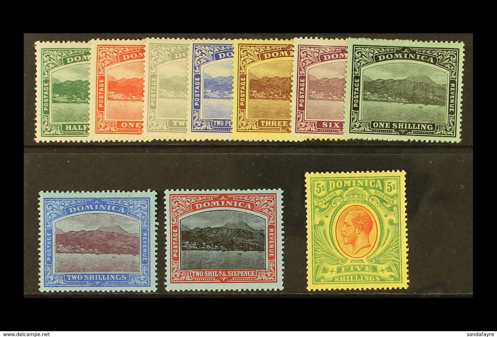 1908-20 Complete Set, SG 47/54, Very Fine Mint. (10 Stamps) For More Images, Please Visit Http://www.sandafayre.com/item - Dominique (...-1978)