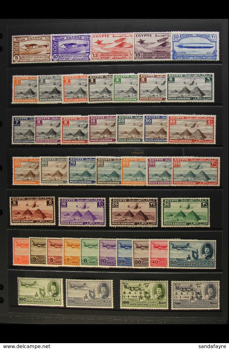 1933-48 MINT AIR POST SETS COLLECTION. ALL DIFFERENT & Presented On A Stock Page, Includes The 1933 Air Set & Aviation C - Andere & Zonder Classificatie