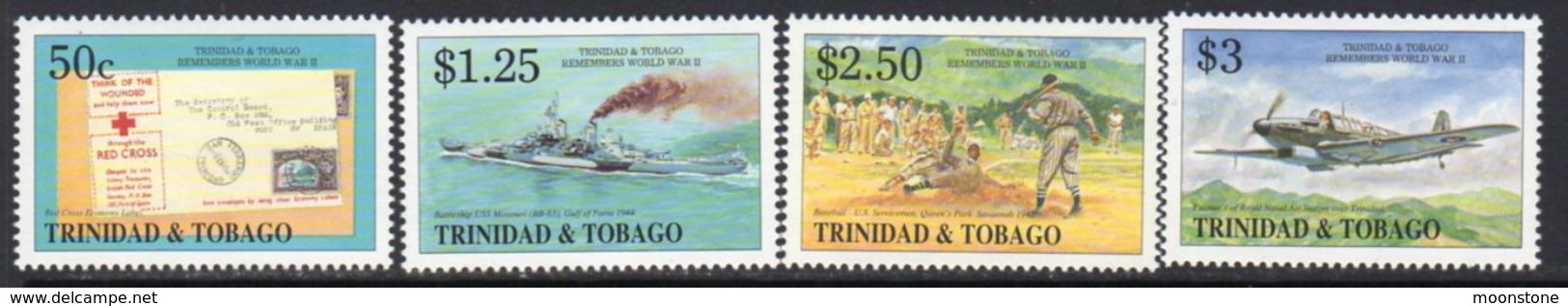 Trinidad And Tobago 1996 50th Anniversary Of End Of WWII Set Of 4, MNH, SG 867/70 - Trinidad & Tobago (1962-...)