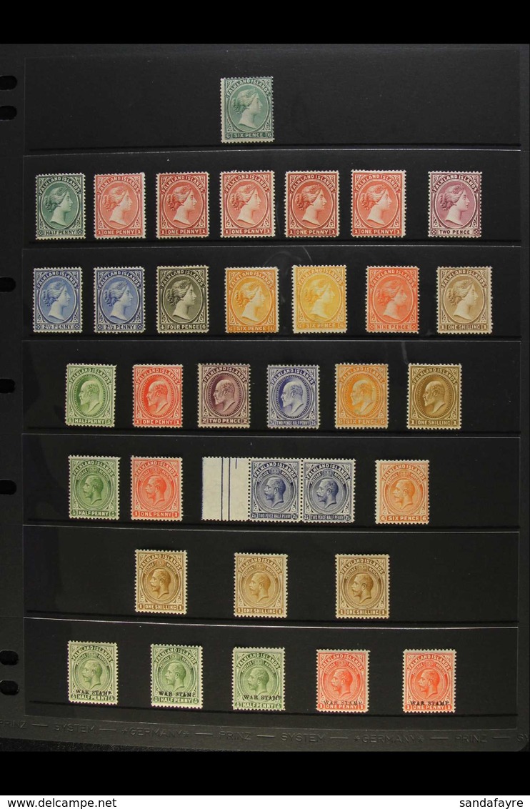 1878-1935 ATTRACTIVE MINT COLLECTION CAT £1350+ A Most Attractive Fine Mint Collection With Some Shades & All With Vibra - Falklandinseln